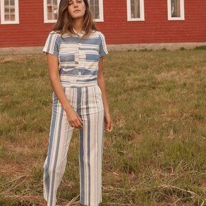 Christy Dawn Prudence Jumpsuit In Nilah Stripe - Size M